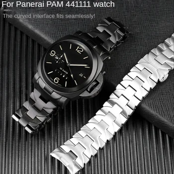 Браслет из нержавеющей стали 22 мм 24 мм, металлический ремешок для часов Panerai серии Pam441 111, лучший бренд класса люкс, мужской браслет