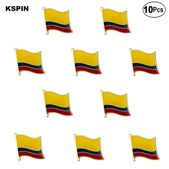 Булавка с лацканами флага Колумбии, значок с флагом, брошь, булавки, значки 10 шт. в партии