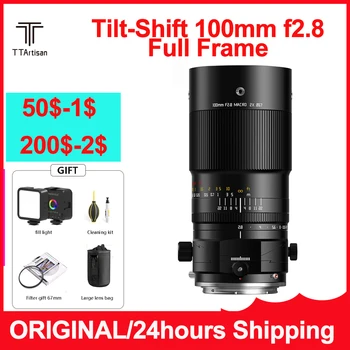 2023 TTArtisan Tilt-Shift 100 мм Объектив камеры f2.8 для Sony E Canon Nikon Z Полнокадровый 2X макрообъектив Для съемки насекомых и цветов