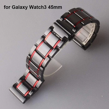 Керамический ремешок для Galaxy Watch 3 45 мм/Watch 46 мм/Gear S3/Huawei Watch GT2 Pro/GT 2e/GT 46 мм/GT2 46 мм/Ticwatch Pro 3 Ремешок для часов