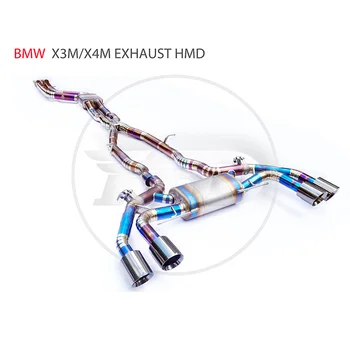 Выпускной коллектор из титанового сплава Downpipe подходит для BMW X3M X4M F97 F98 G07 Автоматическая модификация электронного клапана