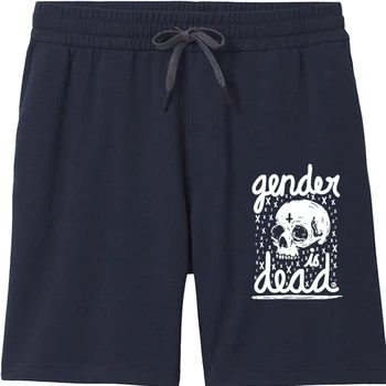 Gender is Dead - Мужские шорты Унисекс, черный, белый цвет - Мужские шорты с трафаретным принтом