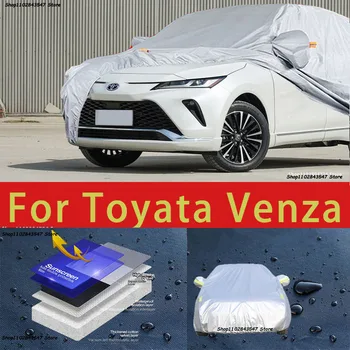 Для Toyota Venza Наружная защита, полные автомобильные чехлы, снежный покров, солнцезащитный козырек, водонепроницаемые пылезащитные внешние автомобильные аксессуары