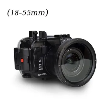 Mcoplus EOS M6 130 футов/40 м Водонепроницаемый Корпус для подводной камеры Чехол для камеры Canon EOS M6/для объектива 22 мм/18-55 мм