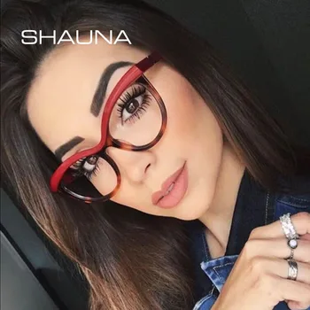 SHAUNA, анти-Синий свет, Модные разноцветные женские очки в оправе 