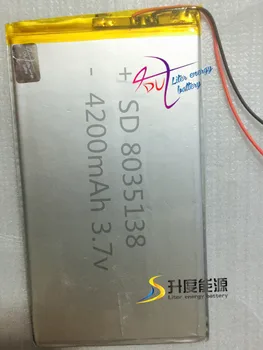SD Хит продаж, литий-полимерный аккумулятор для портативной колонки 8035138 4200 мАч