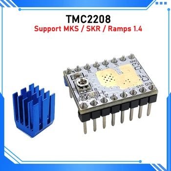 TMC2208 Драйвер Шагового Двигателя Stepstick Mute Driver MKS Детали 3D Принтера SKR Ramps 1.4 Плата Управления