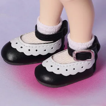 Обувь для кукол BJD подходит для размера 1/6, стильная универсальная маленькая кожаная обувь с кольцевой пряжкой, обувь принцессы розового, белого и черного цветов