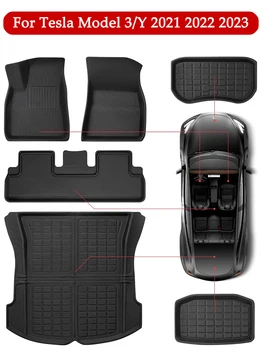 Для Tesla Модель 3 Y Напольные Коврики XPE Коврик Для багажника Передний Задний Коврик Для грузового лайнера Всепогодный Противоскользящий Водонепроницаемый 2021 2022 2023