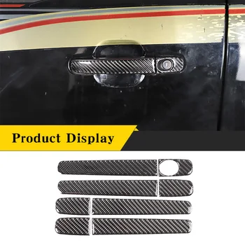 Для Ford Ranger Wildtrak 2015-2021 Наклейка для отделки наружной дверной ручки автомобиля из настоящего Углеродного волокна, Аксессуары для модификации интерьера автомобиля