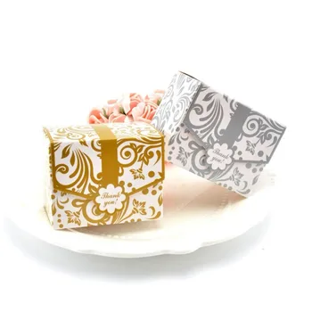 100 ШТ Сумки для конфет Подарочные коробки Ленты для Свадебной вечеринки Подарочные коробки для Сладкого торта на Годовщину Свадьбы