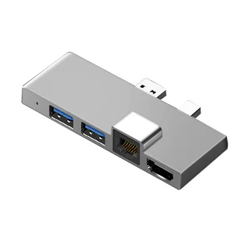 Для Surface Pro 4 5 6 Док-станция-концентратор с 4K HDMI-совместимым устройством чтения TF-карт Gigabit Ethernet 2 USB 3.1 Gen 1 Порт A