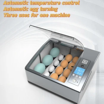 16 Яйцами Полностью автоматический Инкубатор для яиц Брудер Фермерские инкубационные инструменты для цыплят, уток, Перепелов, птицеводов