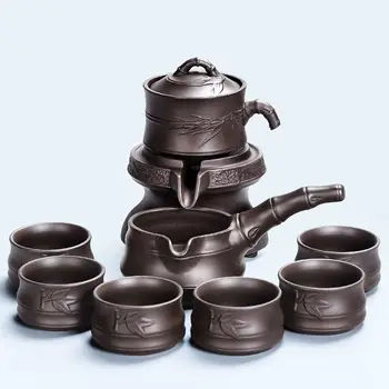 Роскошный чайный набор Slacker, Автоматический чайник из исинской глины, Каменная мельница для приготовления чая, Предметы первой необходимости