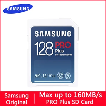 Samsung Pro Plus SD-карта 64 ГБ Флэш-карта памяти 128 ГБ 32 ГБ Карта SD 256 ГБ U1 U3 4K V10 V30 Microsd 512 ГБ SD-карты для Камеры