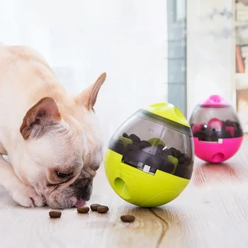 Игрушка для домашних животных кошки и собаки, из которой вытекает пищевой шарик-неваляшка во время еды и игры в пазл slow food