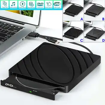 DVD-привод USB 3.0 и Type C, Устройство записи компакт-дисков с драйверами, Высокоскоростной диктофон для чтения и записи без привода, Внешний проигрыватель DVD-RW и Устройство для чтения