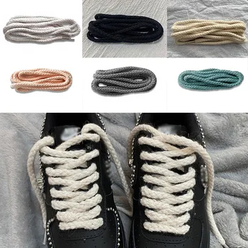 Хлопковые и льняные шнурки для обуви, сделанные своими руками, Круглые шнурки для обуви, Мужские шнурки, аксессуары для обуви, Тканые шнурки
