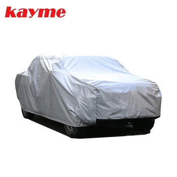 Чехол для грузовика Kayme, водонепроницаемый в любую погоду, сверхпрочный чехол для пикапа на открытом воздухе, защита от солнца, ультрафиолета и дождя, многослойный хлопковый чехол для автомобиля