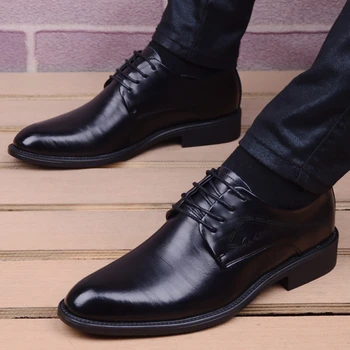 Мужская обувь роскошные туфли на плоской подошве из натуральной кожи, деловая официальная обувь, мужские вечерние модельные броги, оксфорды, обувь в стиле дерби, zapatos hombre