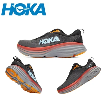 HOKA Оригинальные дорожные кроссовки Bondi 8 Hoka, легкие амортизирующие мужские и женские кроссовки для бега на длинные дистанции, Стиль жизни на открытом воздухе