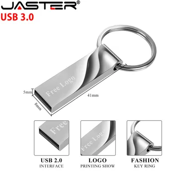 JASTER USB 3.0 Мини-флеш-накопители металлическая флешка usb flash stick карта памяти 4 ГБ 16 ГБ 32 ГБ флешка 64 ГБ (Бесплатный логотип