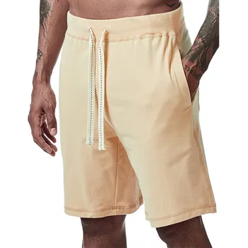 Новейшие модные Летние хлопчатобумажные Шорты, мужская спортивная одежда для бега Трусцой, повседневные пляжные шорты