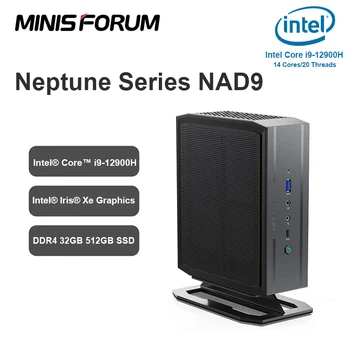 Мини-форум Neptune Mini PC NAD9 Intel Core i9 12900H Intel Iris Xe DDR4 32GB 512GB SSD Настольный Компьютер Windows 11 Mini PC Gamer