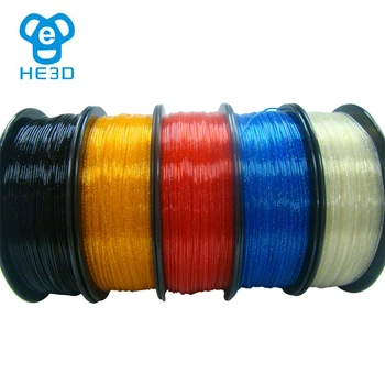 HE3D мерцающие нити для расходных материалов 3D-принтера 1,0 кг блестящие прозрачные красные ярко-красные футболки синего черного цвета 335 метров