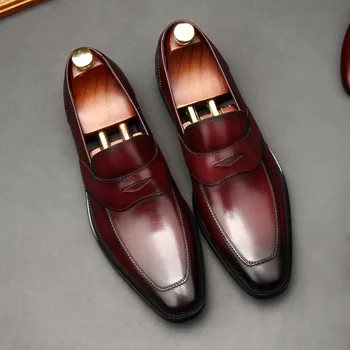Новые мужские лоферы sapato de couro masculino, мужская роскошная обувь schuhen herren, лоферы для мужчин