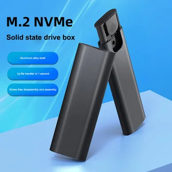 M.2 NVME SATA SSD Корпус с двойным Протоколом Корпус жесткого диска Алюминиевый Корпус Type-C USB3.1 10 Гбит/с Коробка для жесткого диска 2230/2242/2260/2280