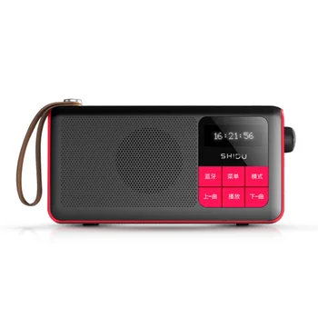 Перезаряжаемый цифровой динамик Bluetooth SHIDU с цифровым ЖК-дисплеем и FM-радио