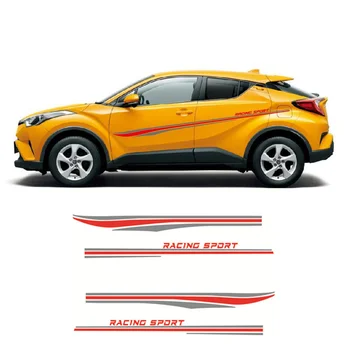 Наклейка с графикой для гонок, Высококачественная виниловая наклейка, декор линии талии кузова Автомобиля, Наклейки, Аксессуары для Toyota C-HR 2014-2018