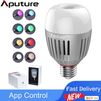 Aputure Accent B7C 7 Вт RGBWW Светодиодная Умная Лампочка для фотосъемки 2000 К-10000 К Регулируемое 0-100% Бесступенчатое Затемнение App Control