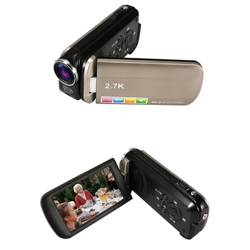 Портативная цифровая DV-камера 2,7 K С 3,0-дюймовым поворотным дисплеем, бытовая портативная цифровая камера с 18-кратным зумом и разрешением 48 Мегапикселей