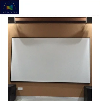 XYScreen самый продаваемый 100-дюймовый тканый Акустически Прозрачный проекционный экран с фиксированной тонкой рамкой 4K Max для домашнего кинотеатра