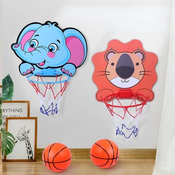 Детский набор баскетбольных колец с мультяшными креативными животными, баскетбольная подставка для игр на открытом воздухе, спортивные игрушки для детей, детские игрушки