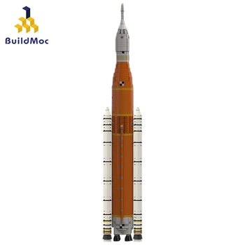 Космическая система запуска серии MOC Artemis SLS Строительные блоки 1 (масштаб Сатурна V 1: 110), Ракетные кирпичи, игрушка для детей, подарок на день рождения