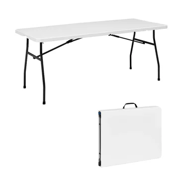 Опоры 6-футовый складной стол из белого гранита mesa de jardin, наружный стол и шезлонг для кемпинга