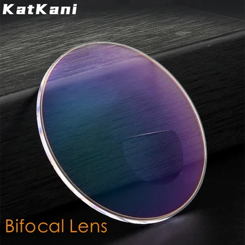 KatKani 1.49/1.56/1.61 Бифокальные линзы с защитой от радиации, царапин и отражения HD, Фотохромные UV400, оптические, рецептурные, 1 пара