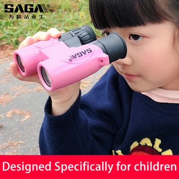 Детский бинокль SAGA 6x21, карманный телескоп, увеличение для детских игр на открытом воздухе, игрушки для мальчиков и девочек, подарок