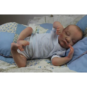 48 см 19 дюймов Мягкий силиконовый в реальной жизни Новорожденный Спящий Мальчик Леви для игрушек малышей Подарки