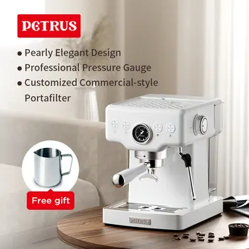 Кофемашина Petrus Espresso Для приготовления Капучино С паровой палочкой для вспенивания молока Ручное Автоматическое Управление Насос ULKA