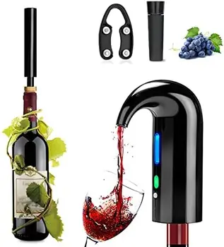 Аэратор, Подарочные наборы для вина SANMAS с электрическими Открывалками для бутылок Вина, Резаком для фольги для вина, Открывалкой для вина, Вакуумными Пробками, Перезаряжаемый (