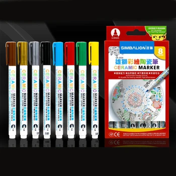 8-цветная керамическая ручка для рисования, Креативная Ручная роспись по керамике 