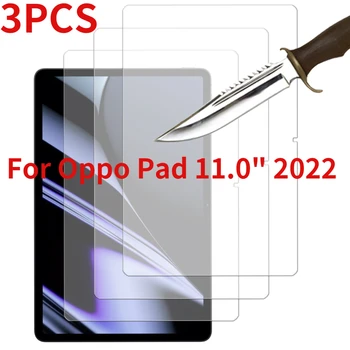 3 упаковки закаленного стекла для Oppo Pad 2022 11-дюймовый протектор экрана, Защитная пленка для планшета, Защита от царапин, Закаленное стекло для Oppo Pad
