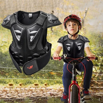 Бронежилет для детского велосипеда, защита груди, Детская мотоциклетная куртка, Защитный Детский Корсет для позвоночника, Плечевые щитки сзади
