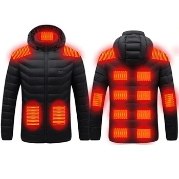 15 зон USB-электронагревательный жилет ded, куртки Smart Heated Vest, Зимняя термостатическая теплая куртка для улицы