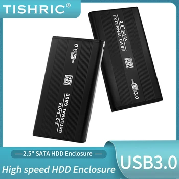 Жесткий диск TISHRIC HDD Case Адаптер Sata к USB 3.0 2.0 2,5-дюймовый последовательный порт SATA SSD Внешний жесткий диск коробка Корпус жесткого диска Поддержка 10 ТБ