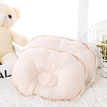 Милая подушка из цветного хлопка, удобная детская подушка с рельефными частицами, подходит для детей 0-3 лет, U-образная подушка 27x19 см